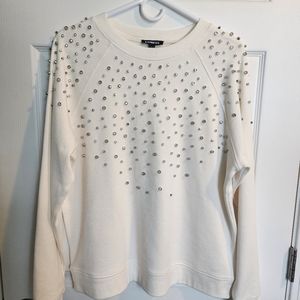 Express Jeweled Crewneck Sweatshirt - Women's Size Large